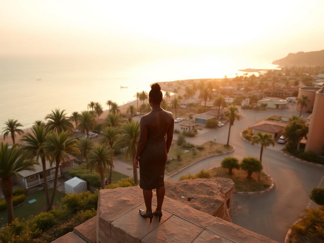 Diaspora buyer overlooking a coastal community